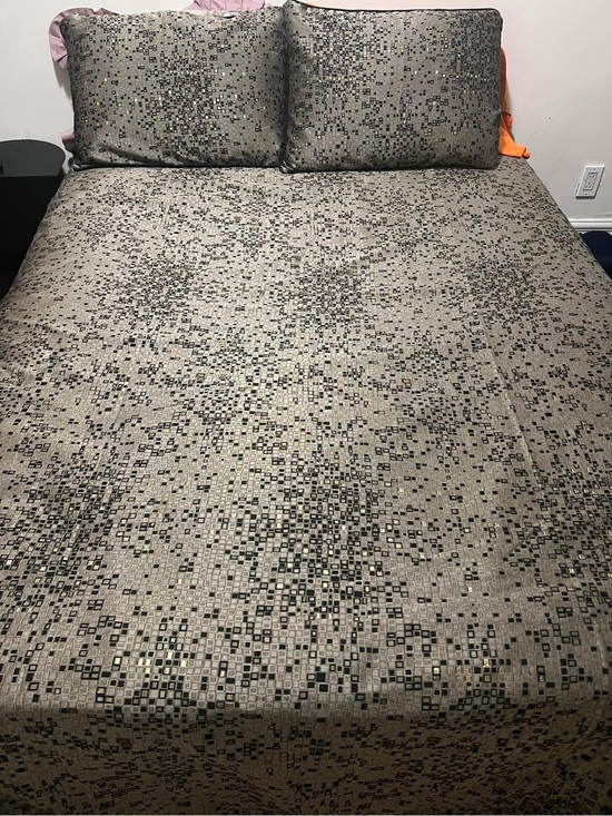Other - Modern Mosaicbedspread or Duvet Cover Set in Silver-Gray